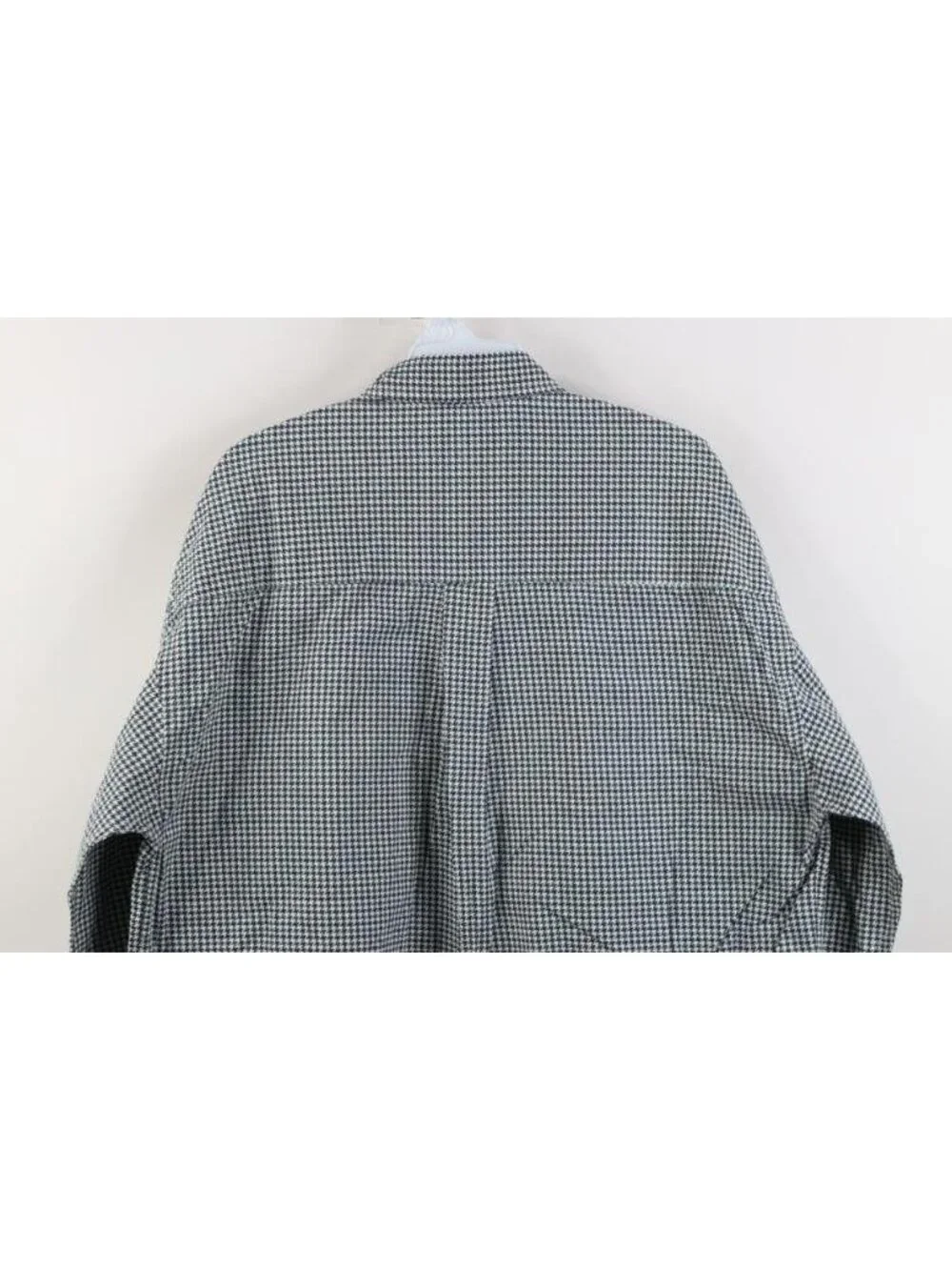 Vintage 90s Streetwear Mens Large Houndstooth Collared Button Down Shirt Cotton